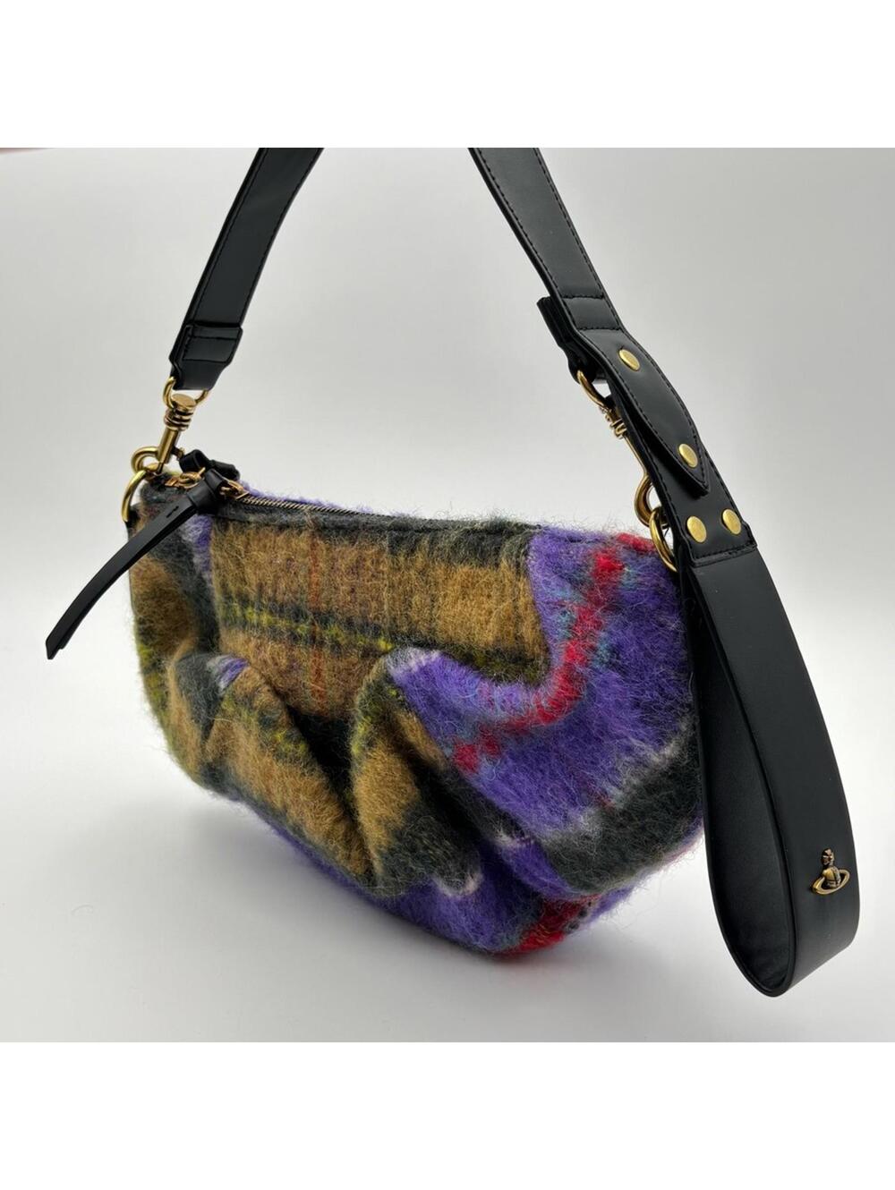 Vivienne Westwood Agnes Small Reversible Tartan Shoulder Bag - Picture 3 of 7